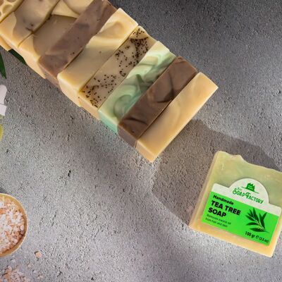 TEA TREE Soap - Silk Collection - Handmade - The Soap Factory - 100 g