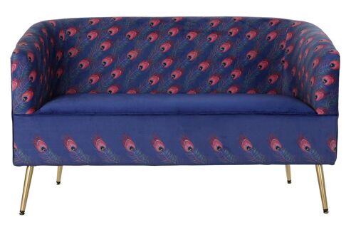 SOFA POLIESTER METAL 130X70X80 PLUMA PAVO REAL LD190944