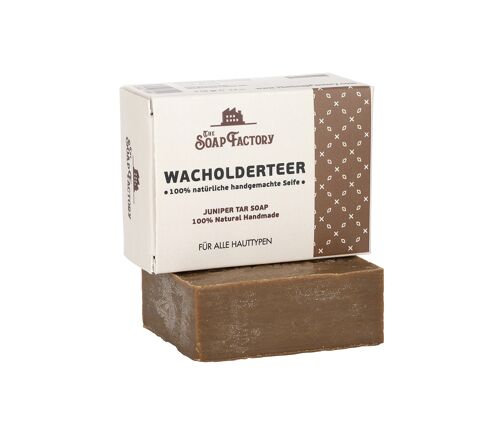 Handgemachte WACHOLDER-TEER Seife - The Soap Factory - Klassische Kollektion -110 g