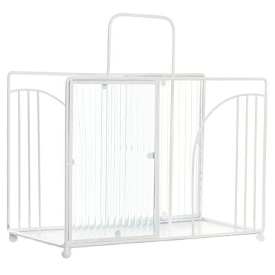 REVISTERO METAL CRISTAL 36X16X34 BLANCO LD191277