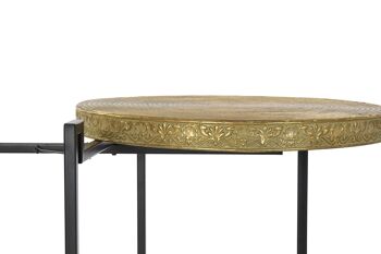 TABLE D'APPOINT MÉTAL 62X62X45 CUIVRE LD192181 3