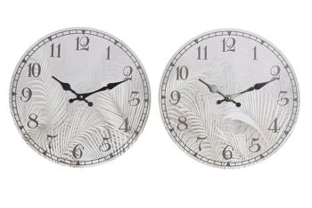 HORLOGE MDF 33X4X33 TROPICAL 2 ASSORTIMENTS. LD193809 1