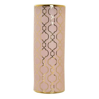 VASO PORCELLANA 13,5X13,5X36 ROSA CROMO LD194610