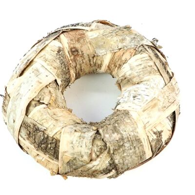 Wreath "birch bark", 25cm, height 8cm, natural cream