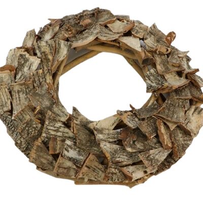 Wreath "birch bark", 30cm, height 8cm, natural brown