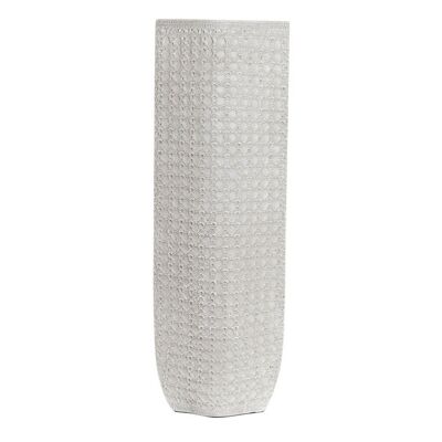 RESIN VASE 20X12X58 WHITE LD195236