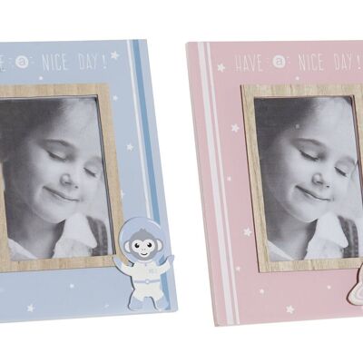 PHOTO FRAME SET 2 MDF 19X2X24 PALE PINK LI173525