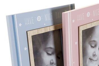 CADRE PHOTO SET 2 MDF 19X2X24 ROSE PALE LI173525 2