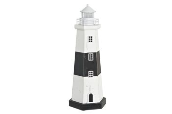 DÉCORATION BOIS LUMINEUSE LED 16X14X42 PHARE LM194649 1