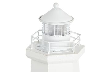 DÉCORATION BOIS LUMINEUSE LED 16X14X42 PHARE LM194649 4