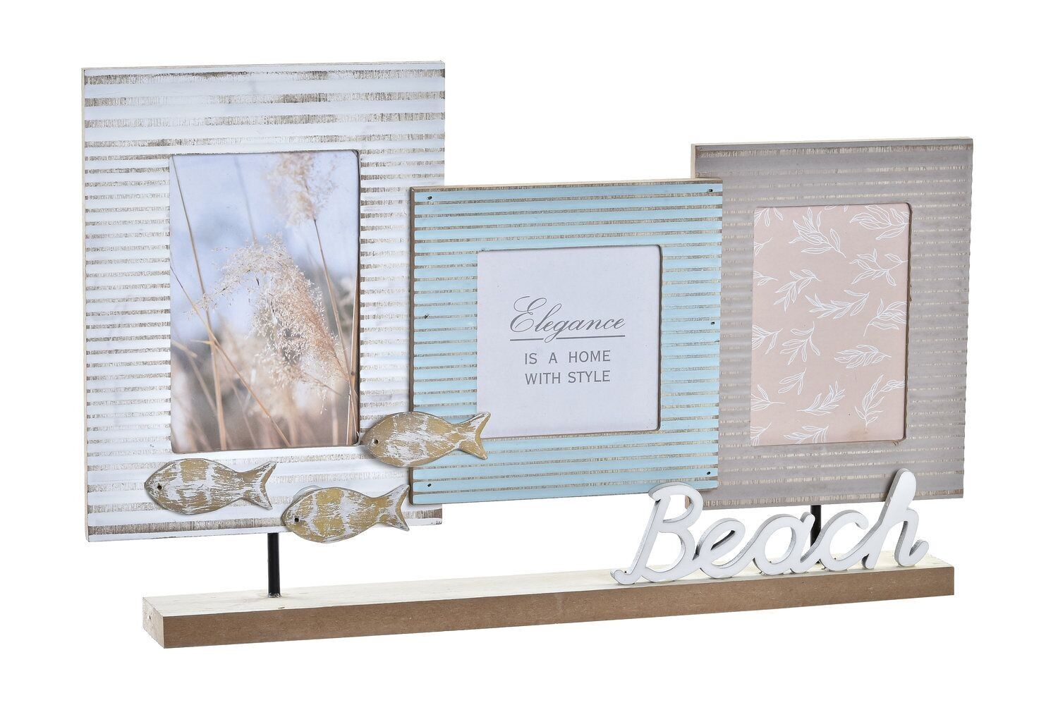 CORNICE MULTIFOTO LEGNO VETRO 43X5X27 SPIAGGIA LM196422