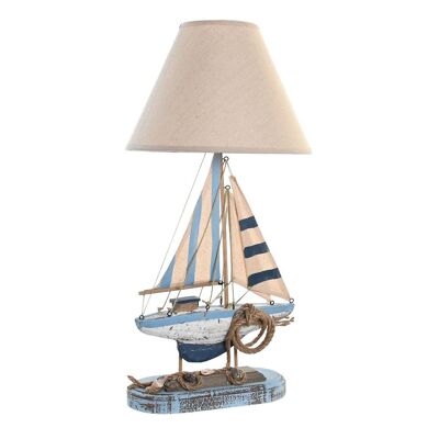 TABLE LAMP MDF PINE 25X25X51 BOAT LM196672