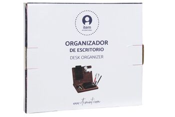 ORGANISATEUR EN BOIS 23X20X3 MARRON DESKTOP LO181646 5