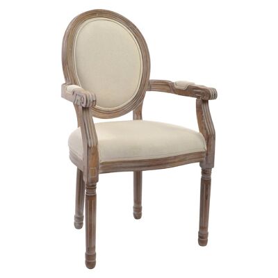 WOODEN POLYESTER CHAIR 55X46X95 NATURAL MB146657