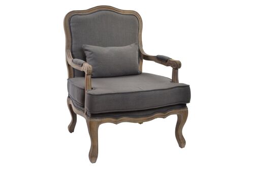 SILLON POLIESTER MADERA 70X66X94 GRIS MB146658