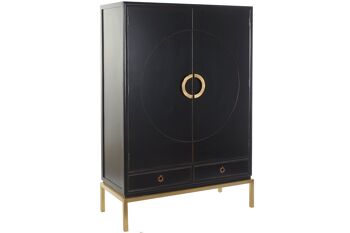 ARMOIRE METAL ALAMO 120X50X175 54 LAQUE NOIR MB162827 1