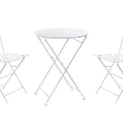 MESA SET 3 METAL 60X60X70 PLEGABLE BLANCO MB166632