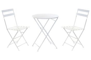 TABLE SET 3 METAL 60X60X70 PLIABLE BLANC MB166632 1