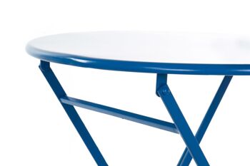 TABLE SET 3 METAL 60X60X70 PLIABLE BLEU MB166634 4