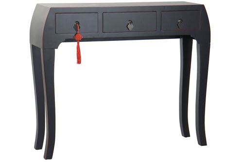 CONSOLA ABETO MDF 96X26X80 ORIENTAL NEGRO MB170068