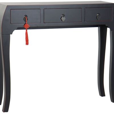 CONSOLE SAPIN MDF 96X26X80 NOIR ORIENTAL MB170068