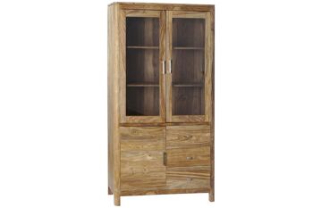 VITRINE VERRE SHEESHAM 97X42X190 NATUREL MB170262 1