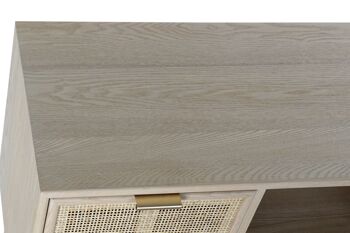 MEUBLE TV PAULOWNIA MDF 120X42X60 GRILLE NATURELLE MB171762 2