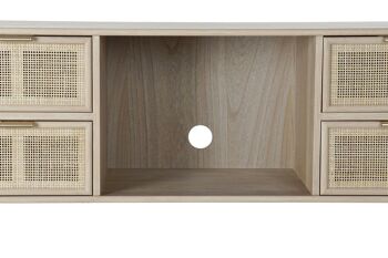 MEUBLE TV PAULOWNIA MDF 120X42X60 GRILLE NATURELLE MB171762 5