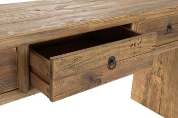 CONSOLE EN BOIS DE PIN RECYCLÉ 162X40X76 VIEILLI MB176138 3