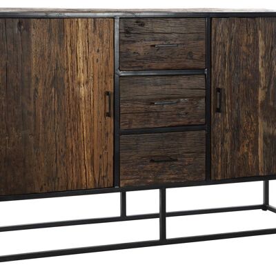 BUFFET BOIS RECYCLE MANGUE 140X43X91 VIEILLI MB177215