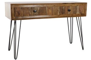 CONSOLE METAL ACACIA 118X40X77 MARRON MB177696 1