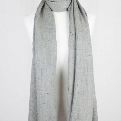 Colored Slub Merino Wool Scarf - Grey