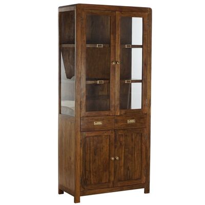 AKAZIENGLAS VITRINE 85X42X190 NATURBRAUN MB178505