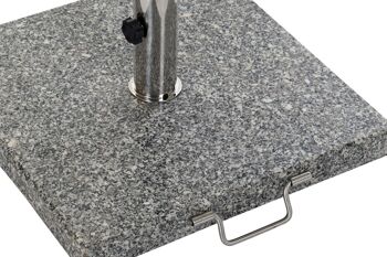 SOCLE DE PARASOL GRANIT INOX 45X45X35 25KG 48MM/38M MB178832 3