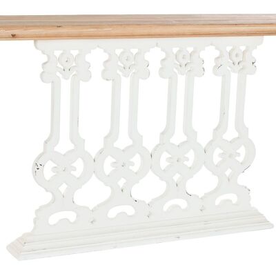 CONSOLA ABETO MDF 142X30X83 ENVEJECIDO BLANCO MB179360