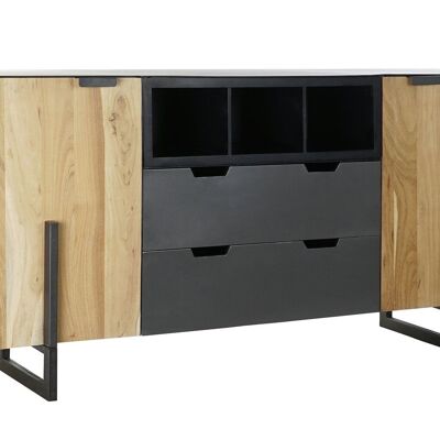 BUFFET ACACIA METALLO 195X40X90 NERO MB179382