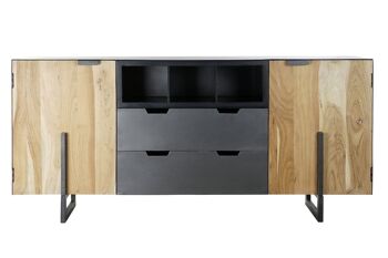 BUFFET ACACIA METAL 195X40X90 NOIR MB179382 9