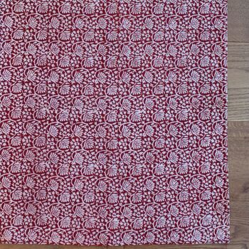 Tapis de zone d'impression de bloc de main de fleur de lotus - rouge 2