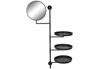 ETAGERE METAL MIROIR 80X41X138 NOIR MB179507 1