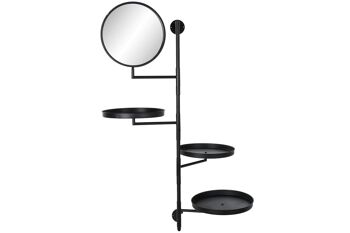 ETAGERE METAL MIROIR 80X41X138 NOIR MB179507 4