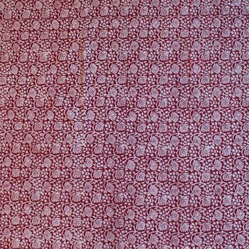 Tapis de zone d'impression de bloc de main de fleur de lotus - rouge 4