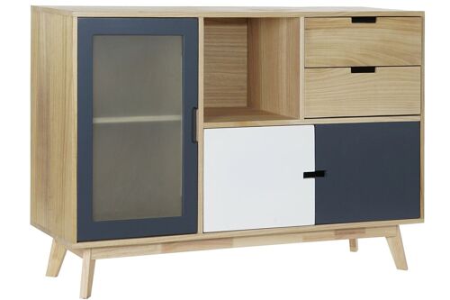 BUFFET PAULOWNIA MDF 120X35X80 4 CAJ NATURAL MB179850