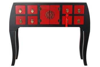 CONSOLE SAPIN MDF 98,5X27X80 ROUGE MB180108 6