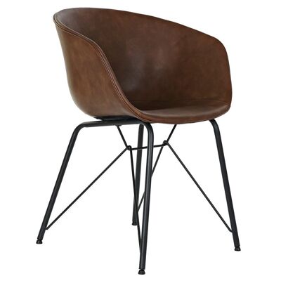 CHAIR PU METAL 59X54X79 47 BROWN MB180251