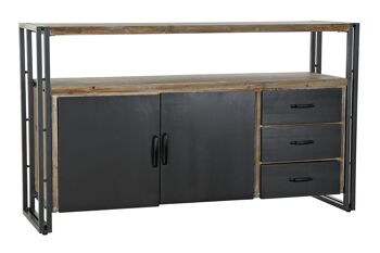 BUFFET SAPIN METAL 145X40X86 NOIR MB180885 1