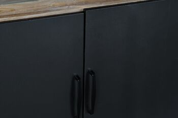 BUFFET SAPIN METAL 145X40X86 NOIR MB180885 4