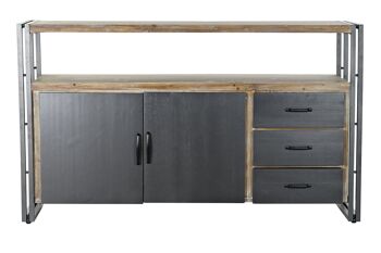 BUFFET SAPIN METAL 145X40X86 NOIR MB180885 9