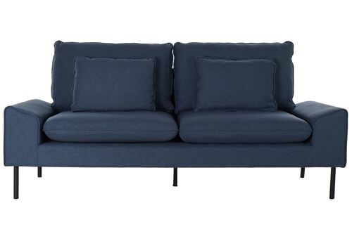 SOFA POLIESTER METAL 197X82X90 AZUL MARINO MB180897