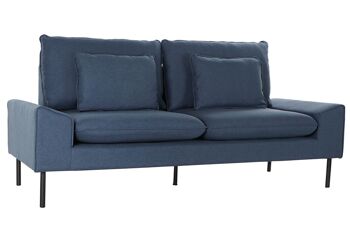 CANAPÉ MÉTAL POLYESTER 197X82X90 BLEU MARINE MB180897 6