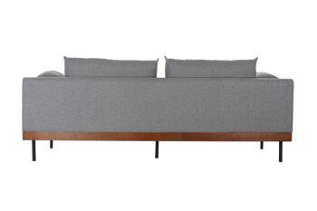 CANAPÉ POLYESTER COTON 220X88X85 GRIS FONCÉ MB180899 8